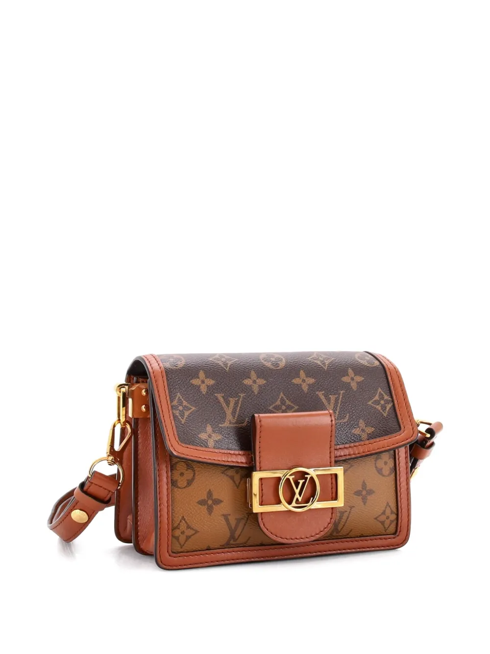 Dauphine Shoulder Bag Reverse Monogram Canvas Mini Crossbody Bag