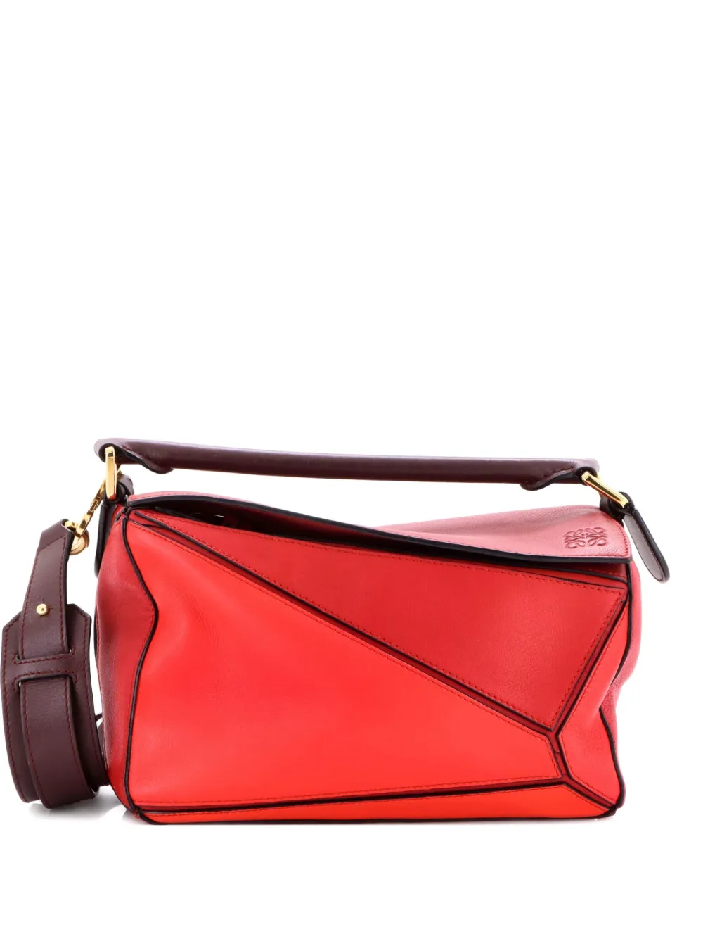 Loewe Pre-Owned Puzzle Bag Leather Small satchel - Rosso