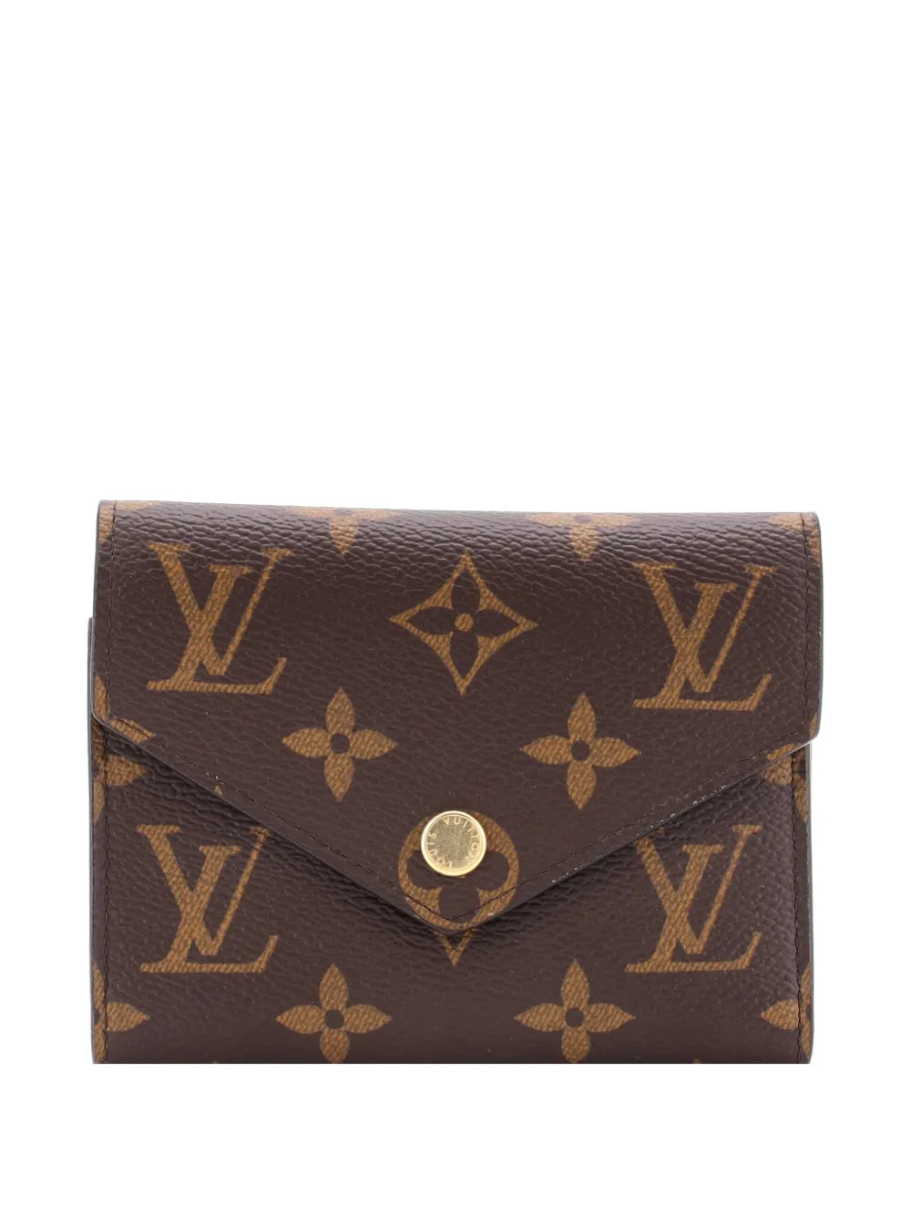 Pre-owned Louis Vuitton Victorine Wallet Monogram Canvas Small Wallets In Brown
