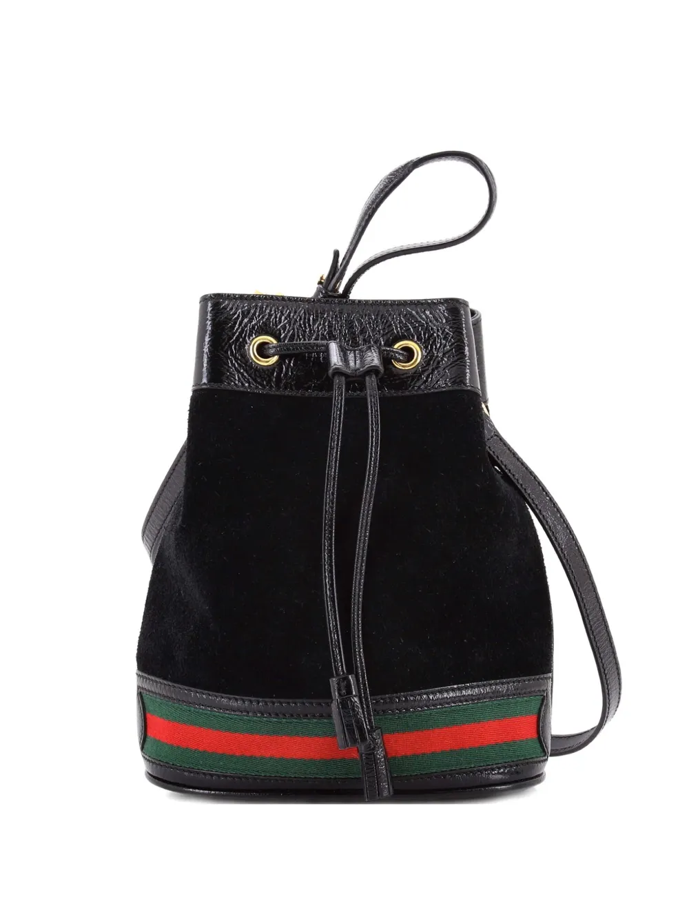 Gucci Pre-Owned Ophidia Suede Small bucket bag - Nero