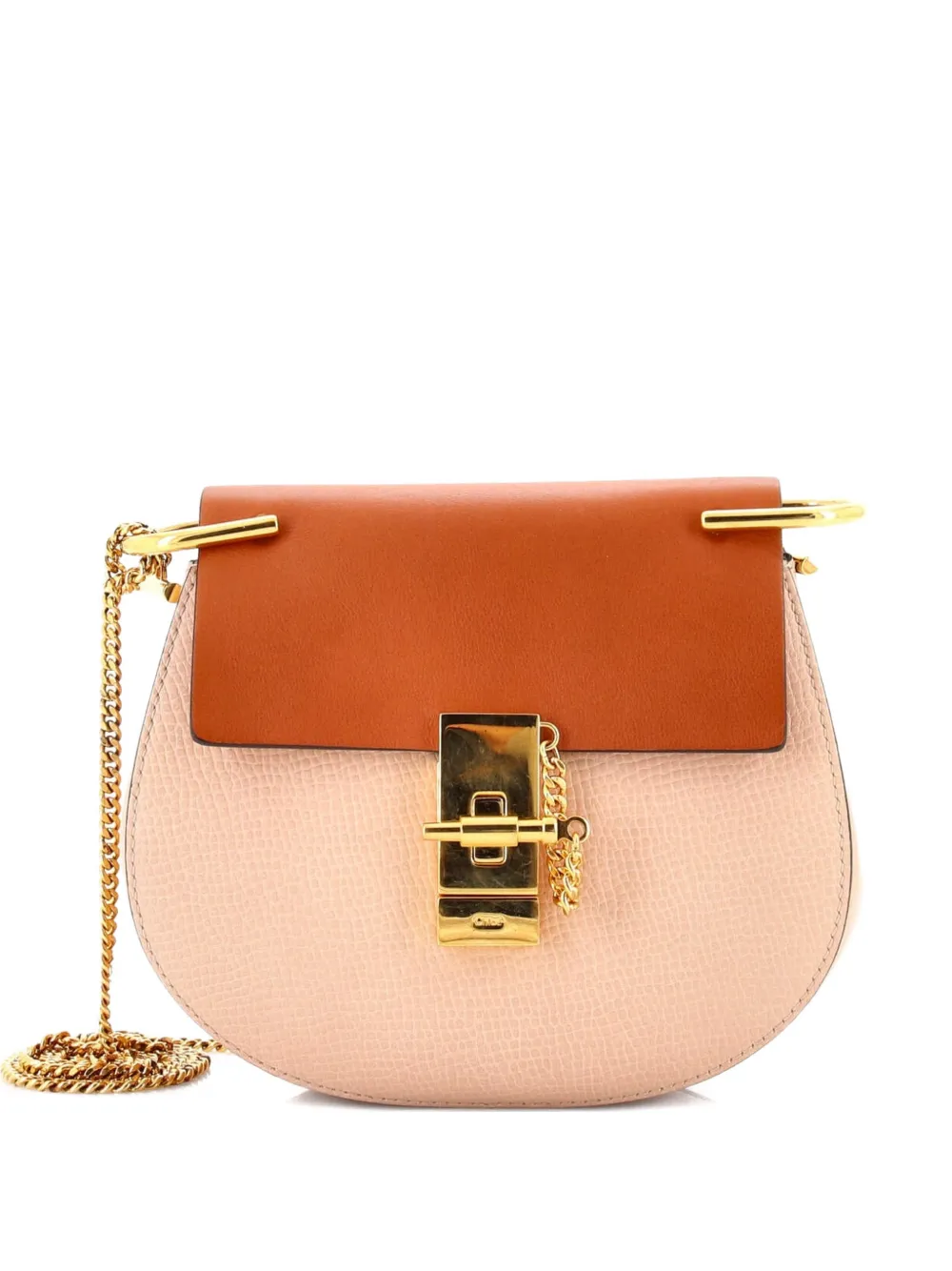 Chloé Pre-Owned Drew Leather Mini crossbody bag - Toni neutri