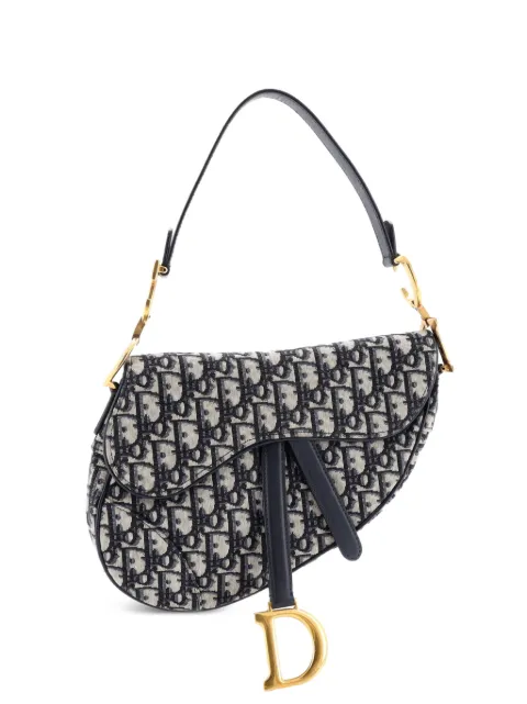 Christian Dior Pre-Owned Saddle Handbag Oblique Canvas Medium shoulder bag