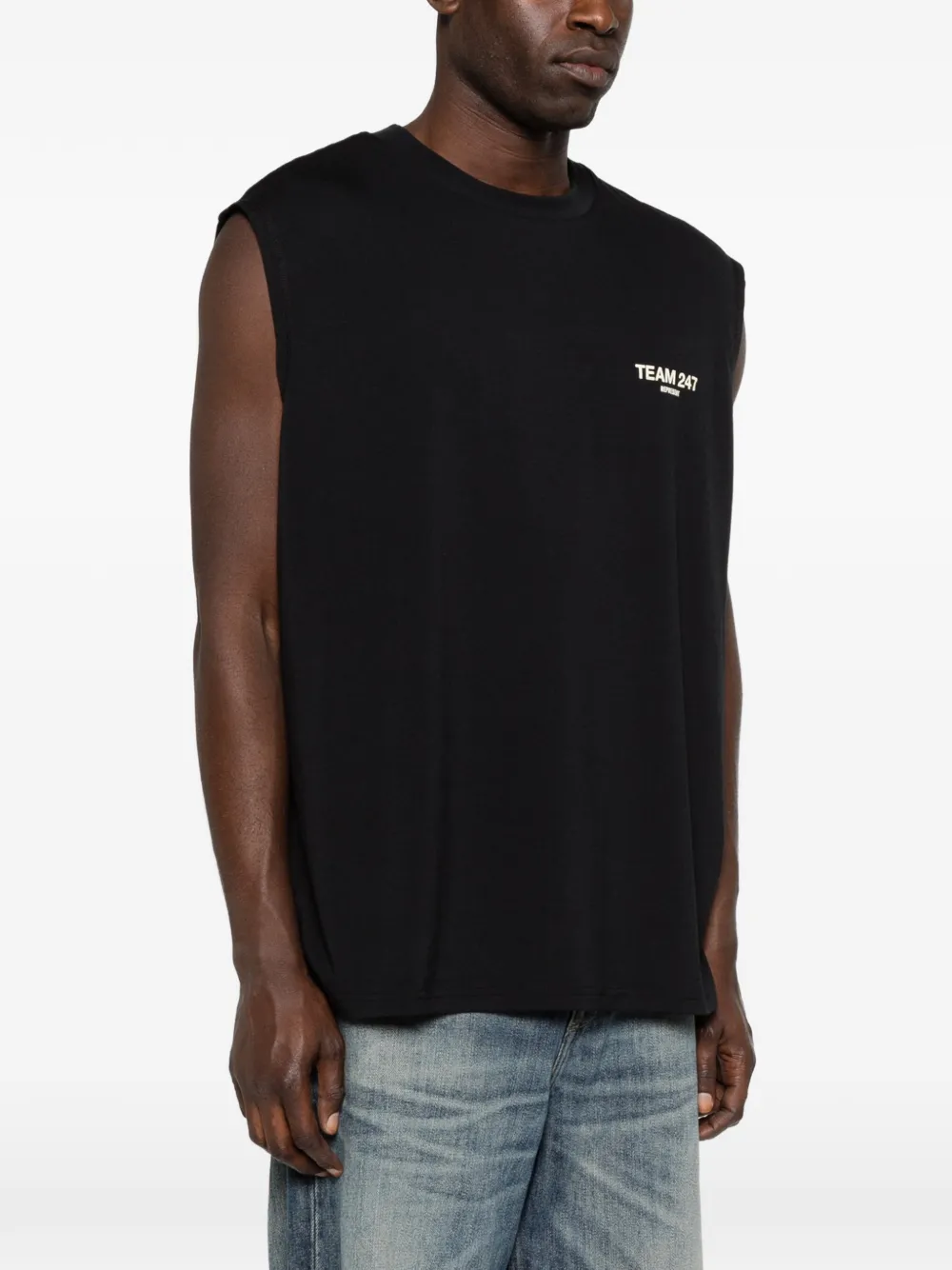  Represent Crew-neck Sleeveless Vest - Black 