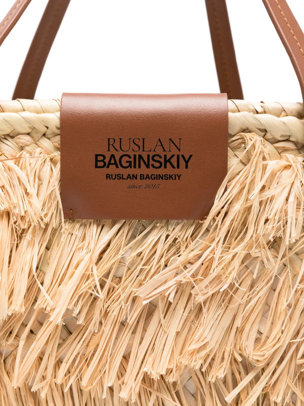 Ruslan Baginskiy Tas met franje en handvat Beige