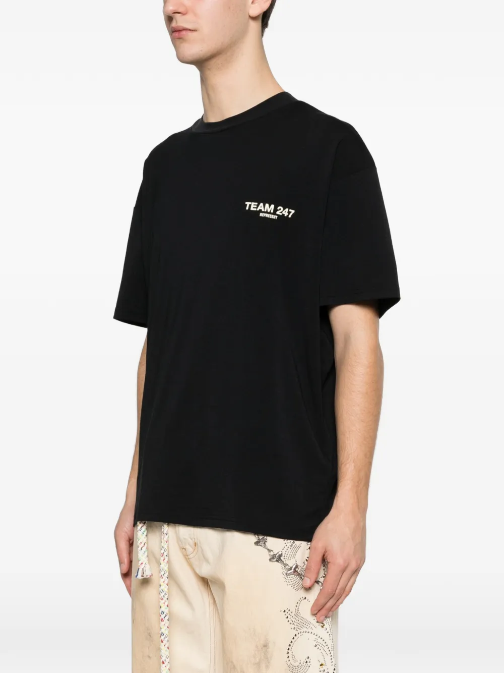 Represent T-shirt met ronde hals Zwart