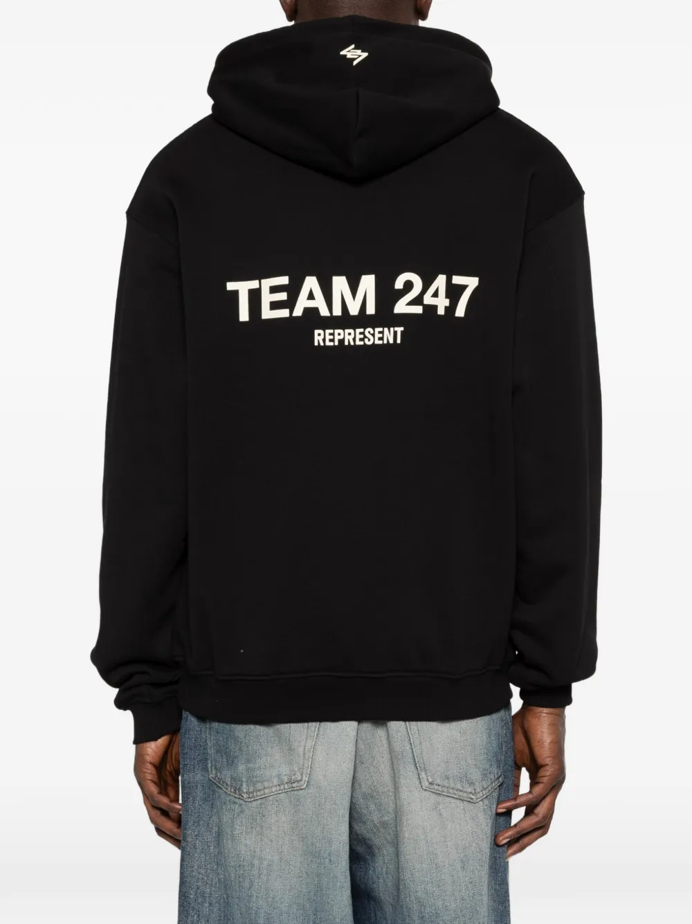 Represent Hoodie met logoprint Zwart