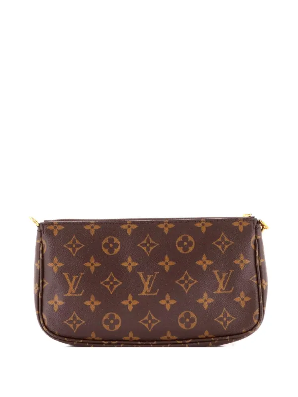 【マクラ】Louis Vuitton ボディバッグ ブラウン キャンバス Louis Vuitton Pre-Owned Multi Pochette Accessoires Monogram Canvas