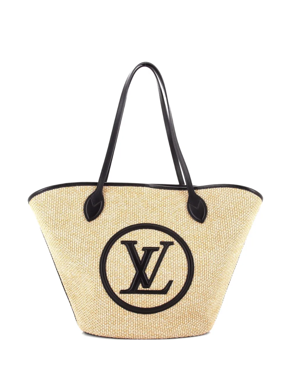 Louis Vuitton Pre-Owned Saint Jacques NM Handbag Raffia and Leather shoulder bag - Toni neutri