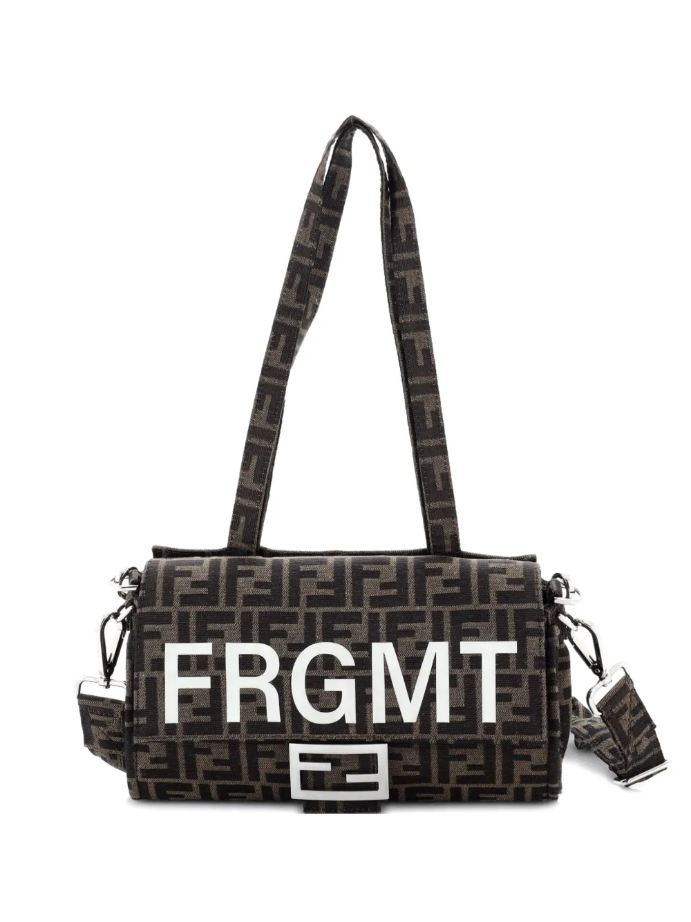 Fendi Pre-Owned x FRGMT Foldable Baguette Bag Zucca Canvas shoulder bag - Marrone