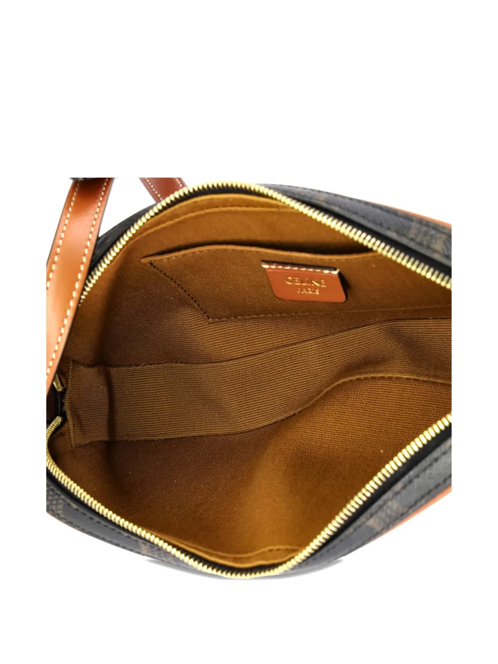 Cuir Triomphe Camera Shoulder Bag Triomphe Coated Canvas With Leather Small Crossbody Bag
