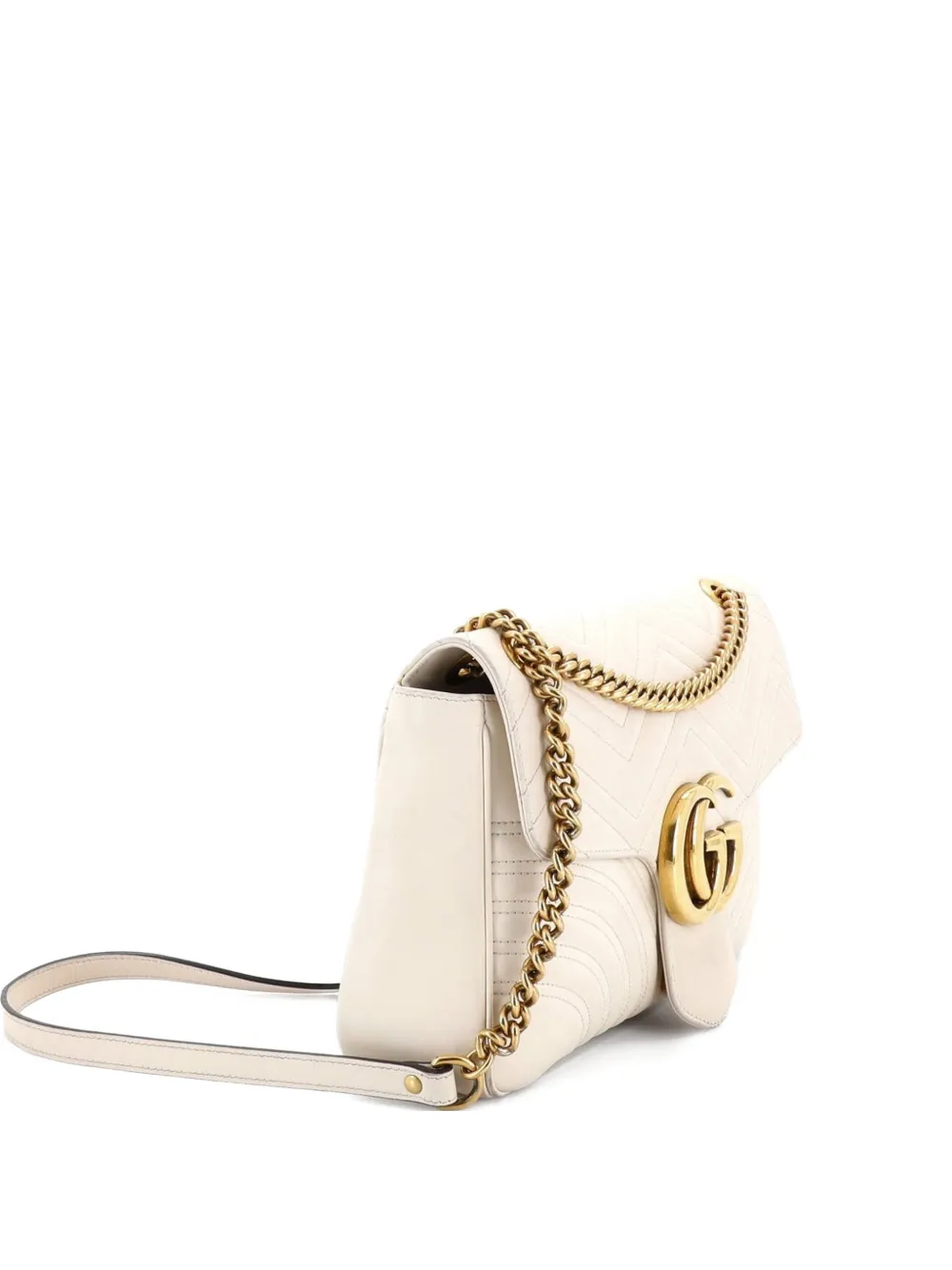 Gucci Pre-Owned GG Marmont Flap Bag Matelasse Leather Medium shoulder bag - Toni neutri