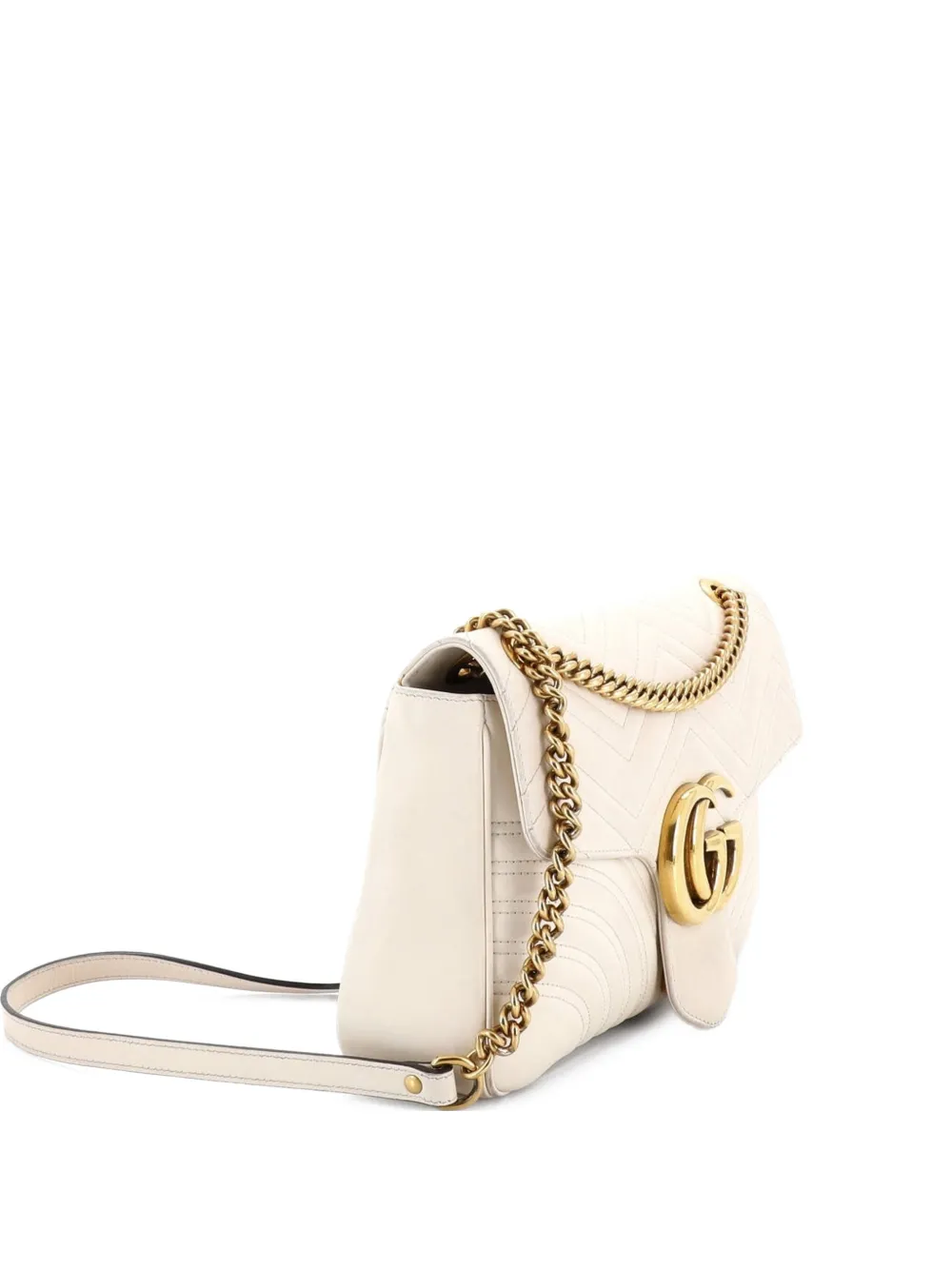 Gucci Pre-Owned GG Marmont Flap Bag Matelasse Leather Medium shoulder bag - Toni neutri