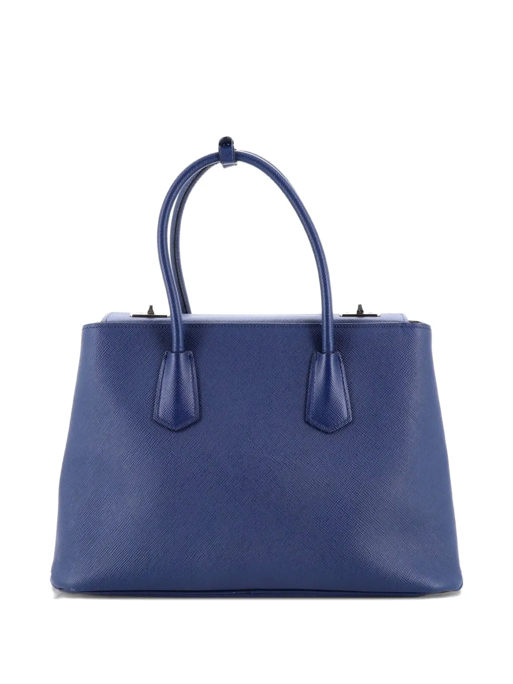 Prada Pre-Owned Turnlock Cuir Twin Saffiano Leather Small Tote Bag