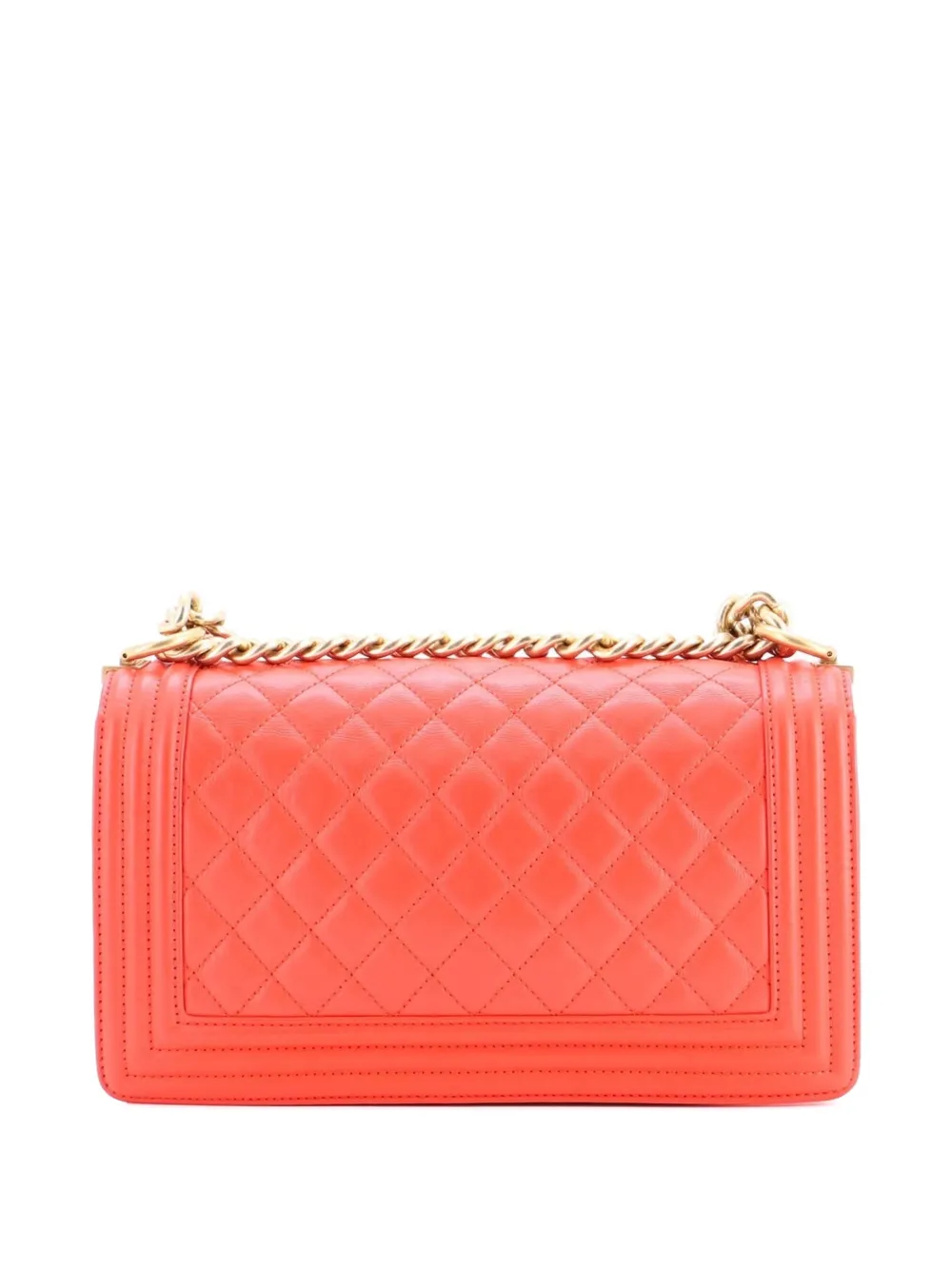 CHANEL Pre-Owned Boy Flap Bag Quilted Calfskin Old Medium shoulder bag - Rosso