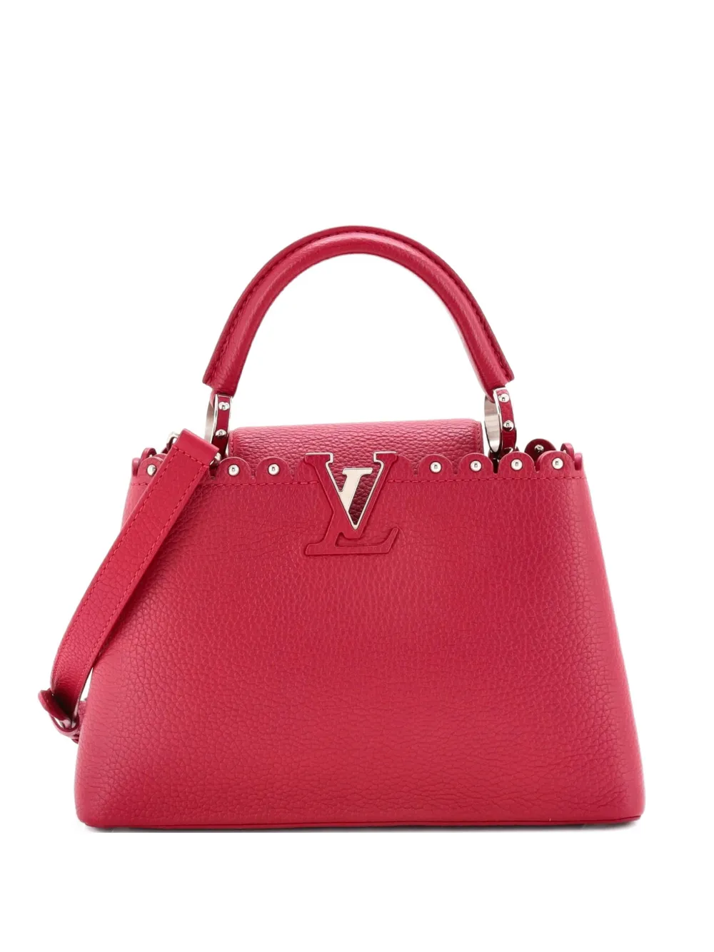 Louis Vuitton Pre-Owned Capucines Bag Leather with Embellished Detail BB shoulder bag - Rosso