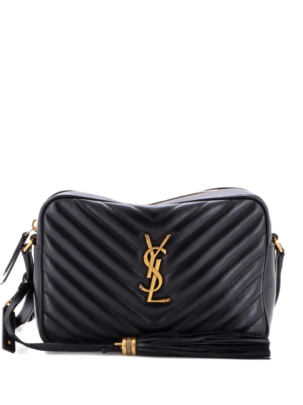 Saint Laurent Pre-Owned Lou Camera Bag Matelasse Chevron Leather Small crossbody bag - Nero