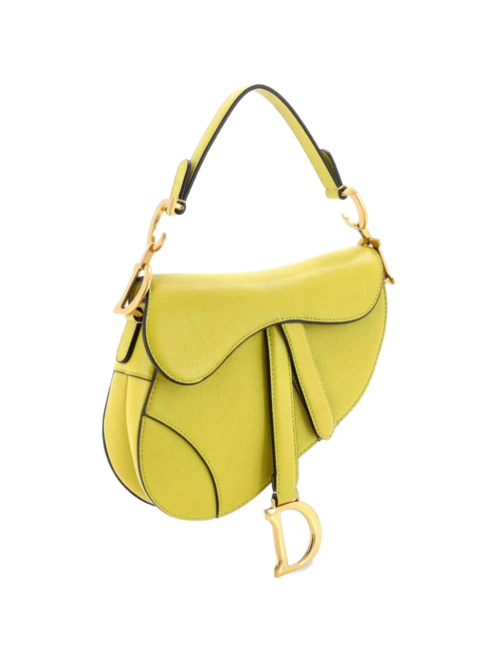 Christian Dior Pre-Owned Saddle Handbag Leather Mini shoulder bag - Verde