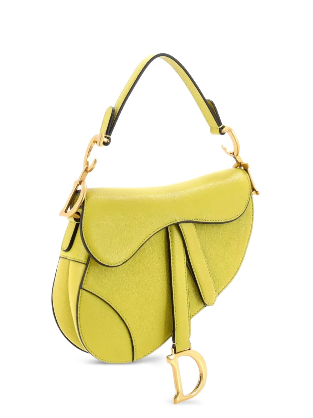 Christian Dior Pre-Owned Saddle Handbag Leather Mini shoulder bag - Verde