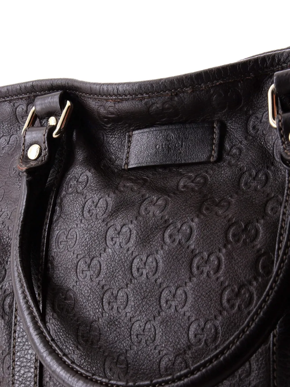 Joy Zip Top Guccissima Leather Medium Tote Bag