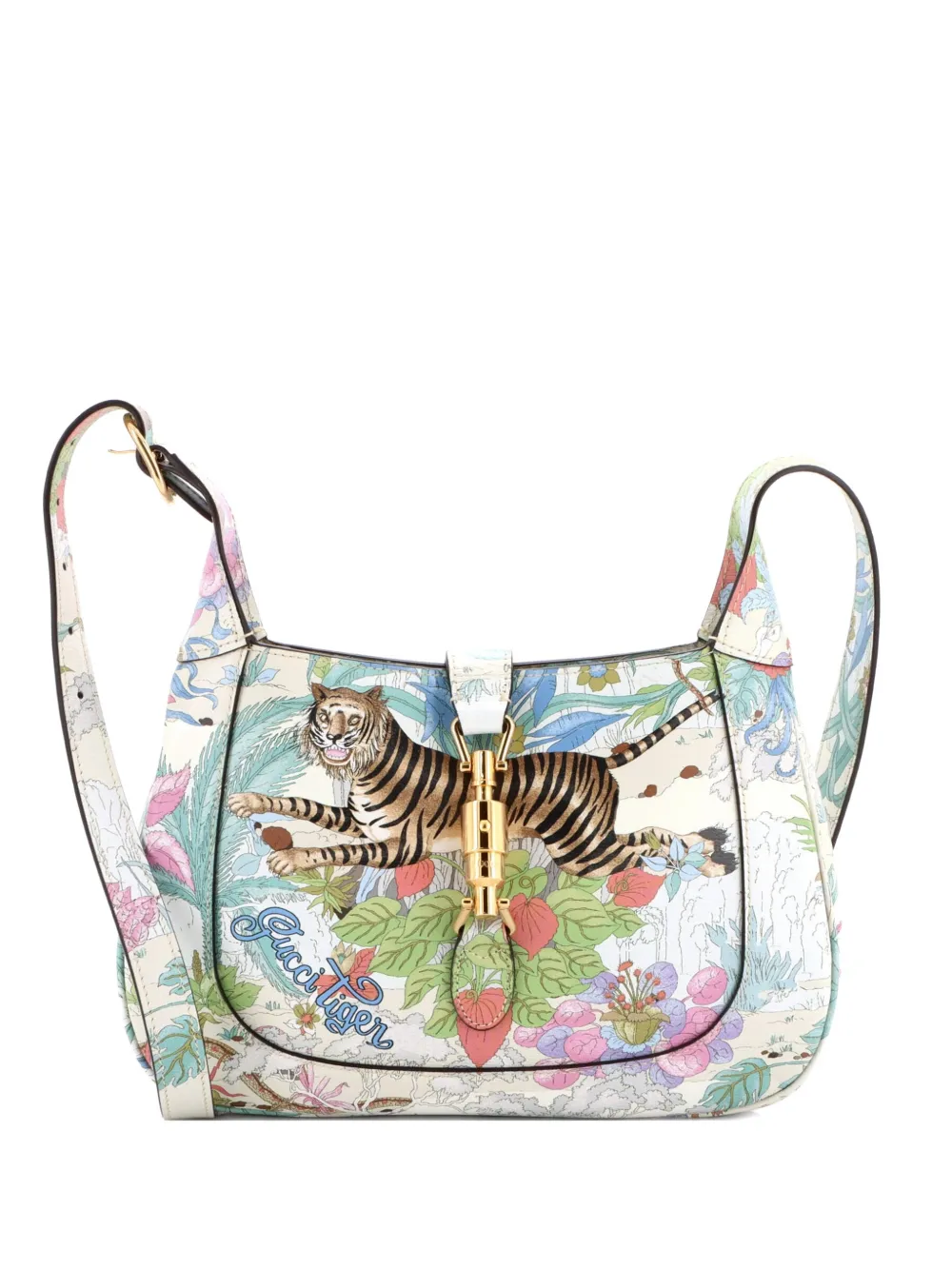 Gucci Pre-Owned Jackie 1961 Printed Leather Small hobo bag - Multicolore