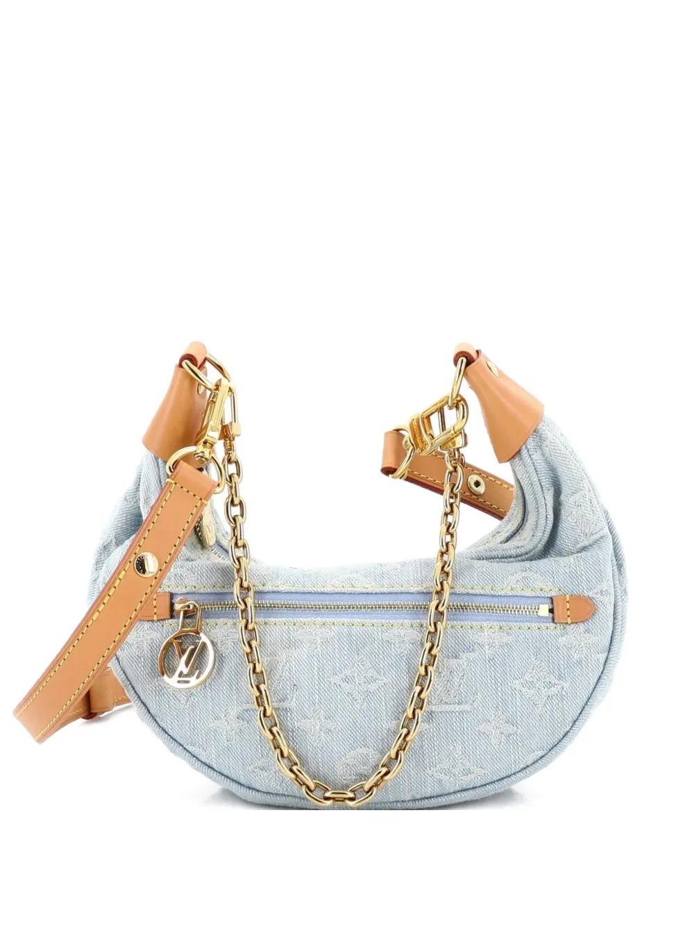 Louis Vuitton Pre-Owned Loop Handbag Monogram Denim hobo bag - Blu