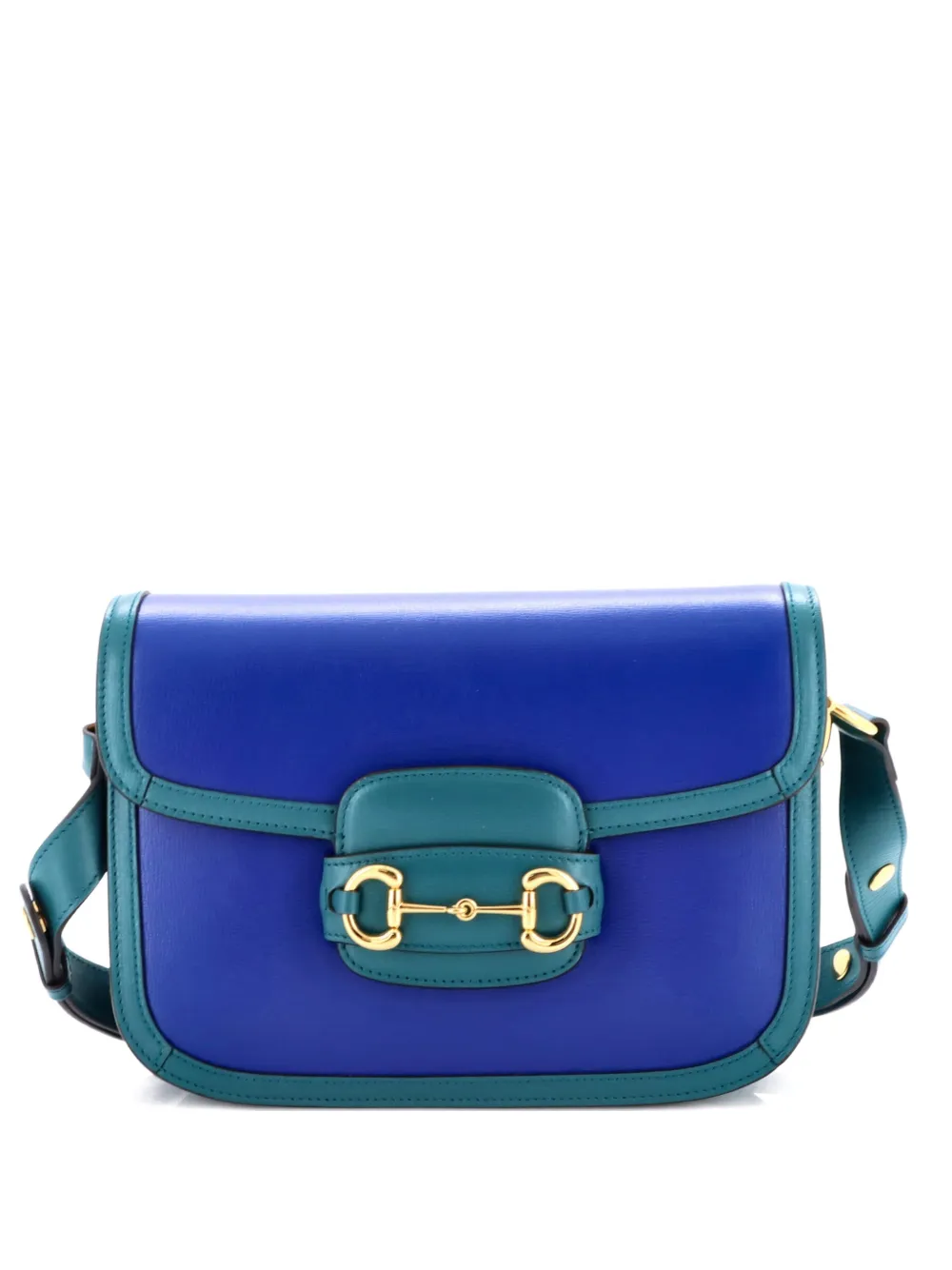 Gucci Pre-Owned Horsebit 1955 Leather Small shoulder bag - Blu