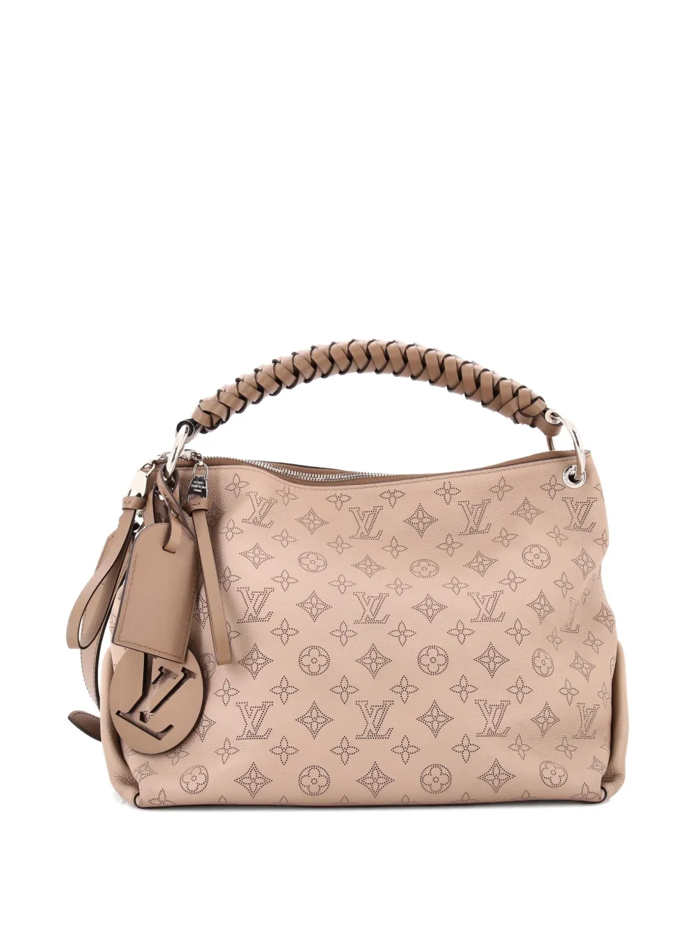 Louis Vuitton Pre-Owned Braided Handle Beaubourg Mahina Leather MM hobo bag - Toni neutri