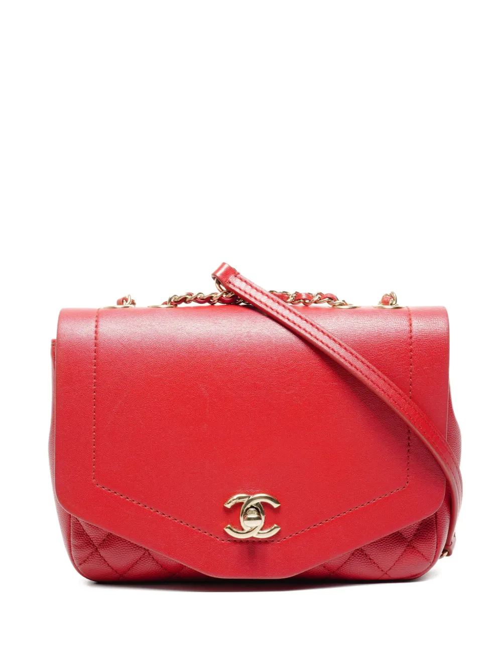 CHANEL Pre-Owned 2019 chain-strap shoulder bag - Rosso