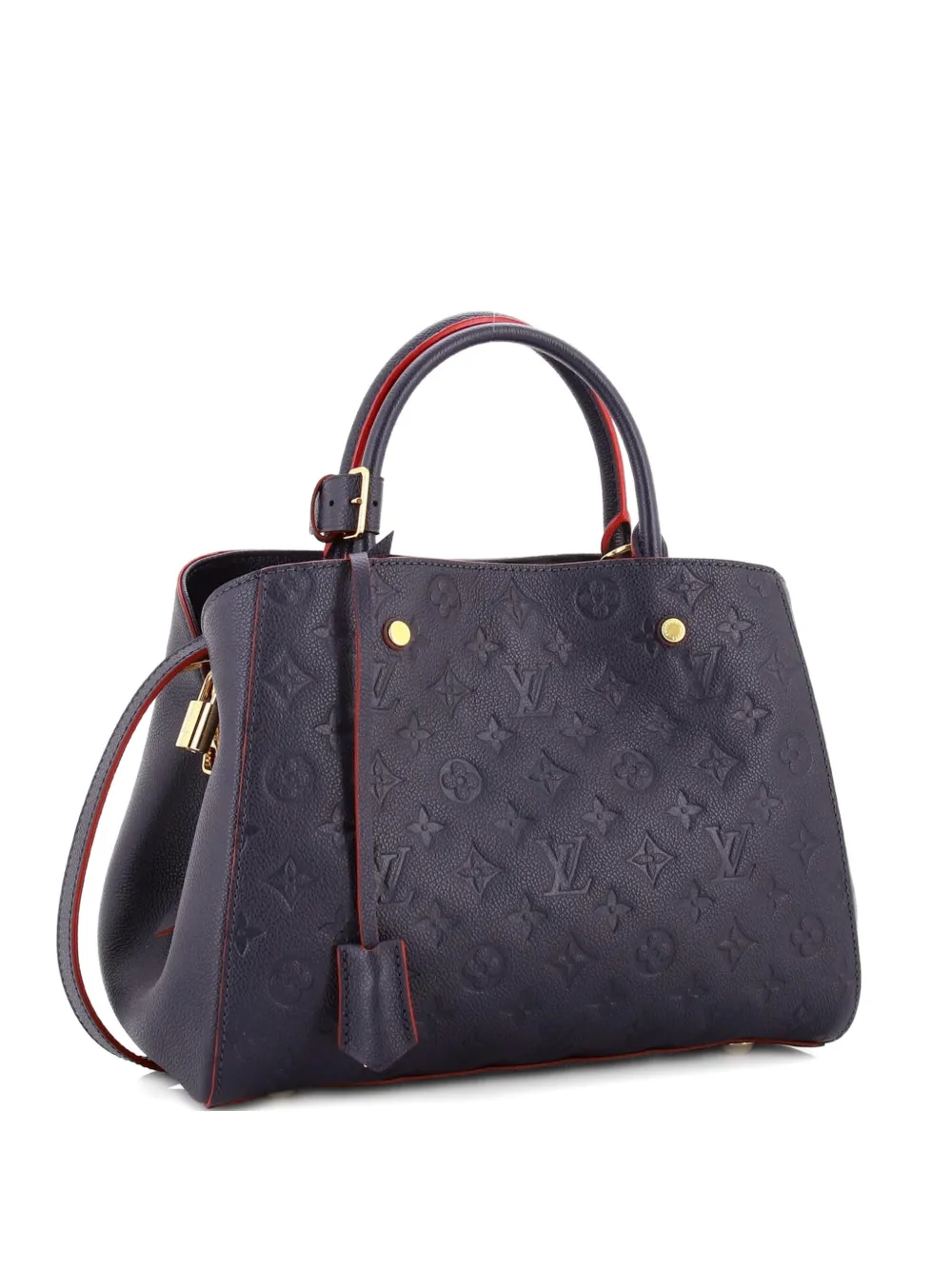 Louis Vuitton Pre-Owned Montaigne Handbag Monogram Empreinte Leather MM satchel - Blu