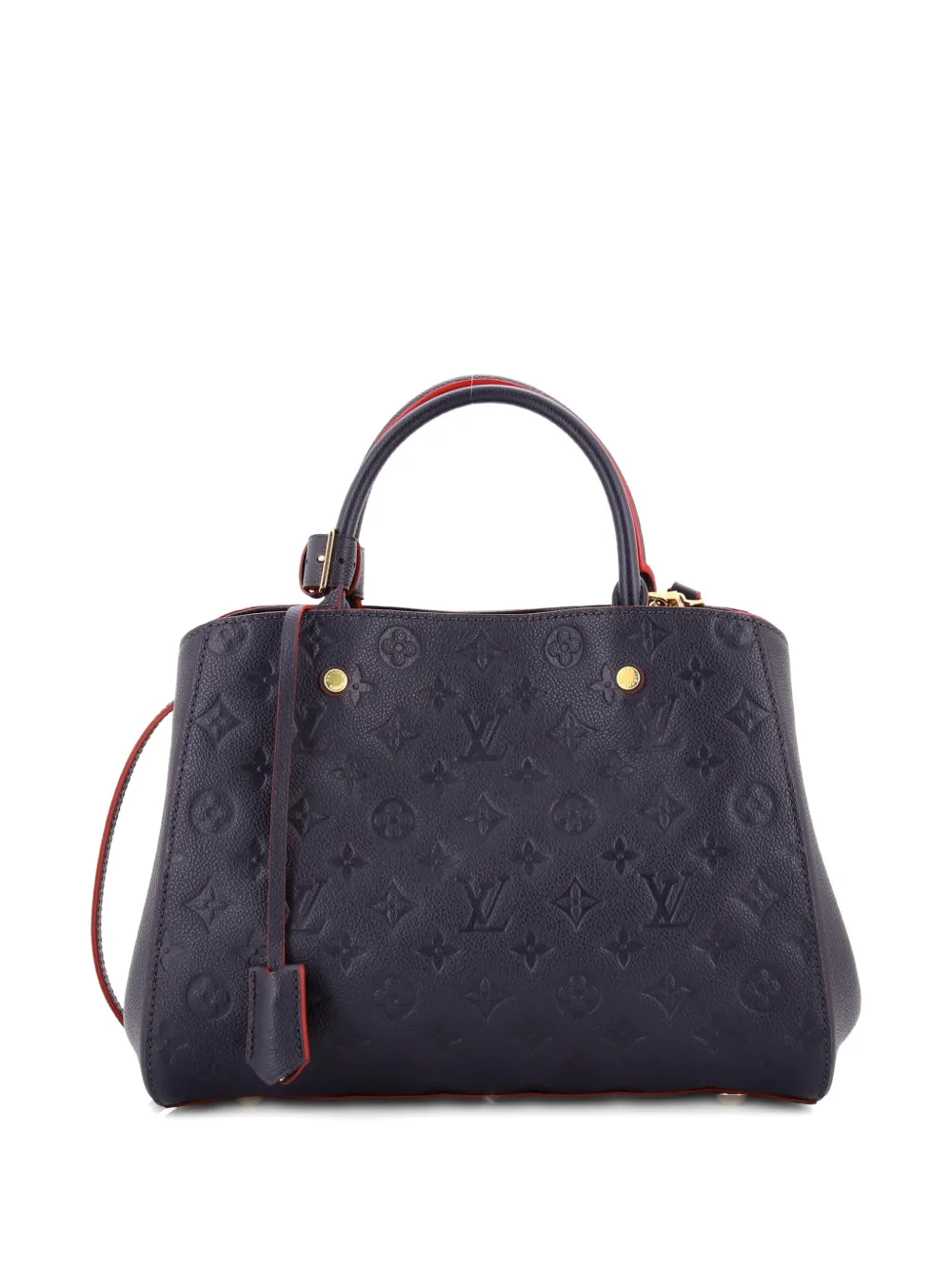 Louis Vuitton Pre-Owned Montaigne Handbag Monogram Empreinte Leather MM satchel - Blu