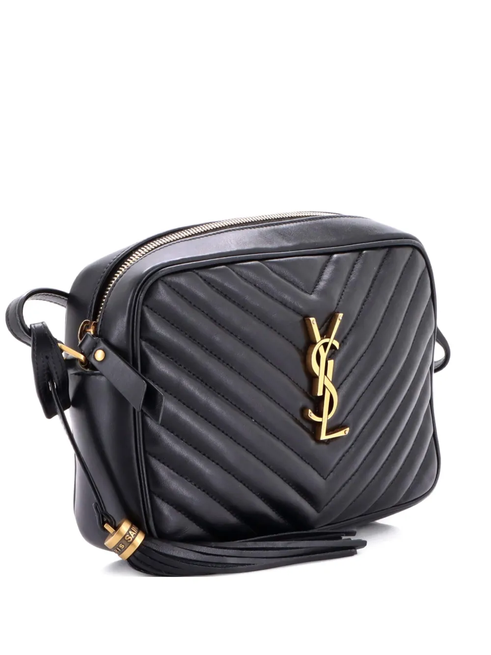 Saint Laurent Pre-Owned Lou Camera Bag Matelasse Chevron Leather Small crossbody bag - Nero