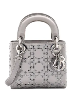 Christian Dior Pre-Owned 2017 ミニ サテン カナージュ ストラス