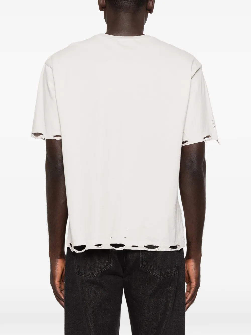MISBHV Tour 99 gerafeld T-shirt met print Beige