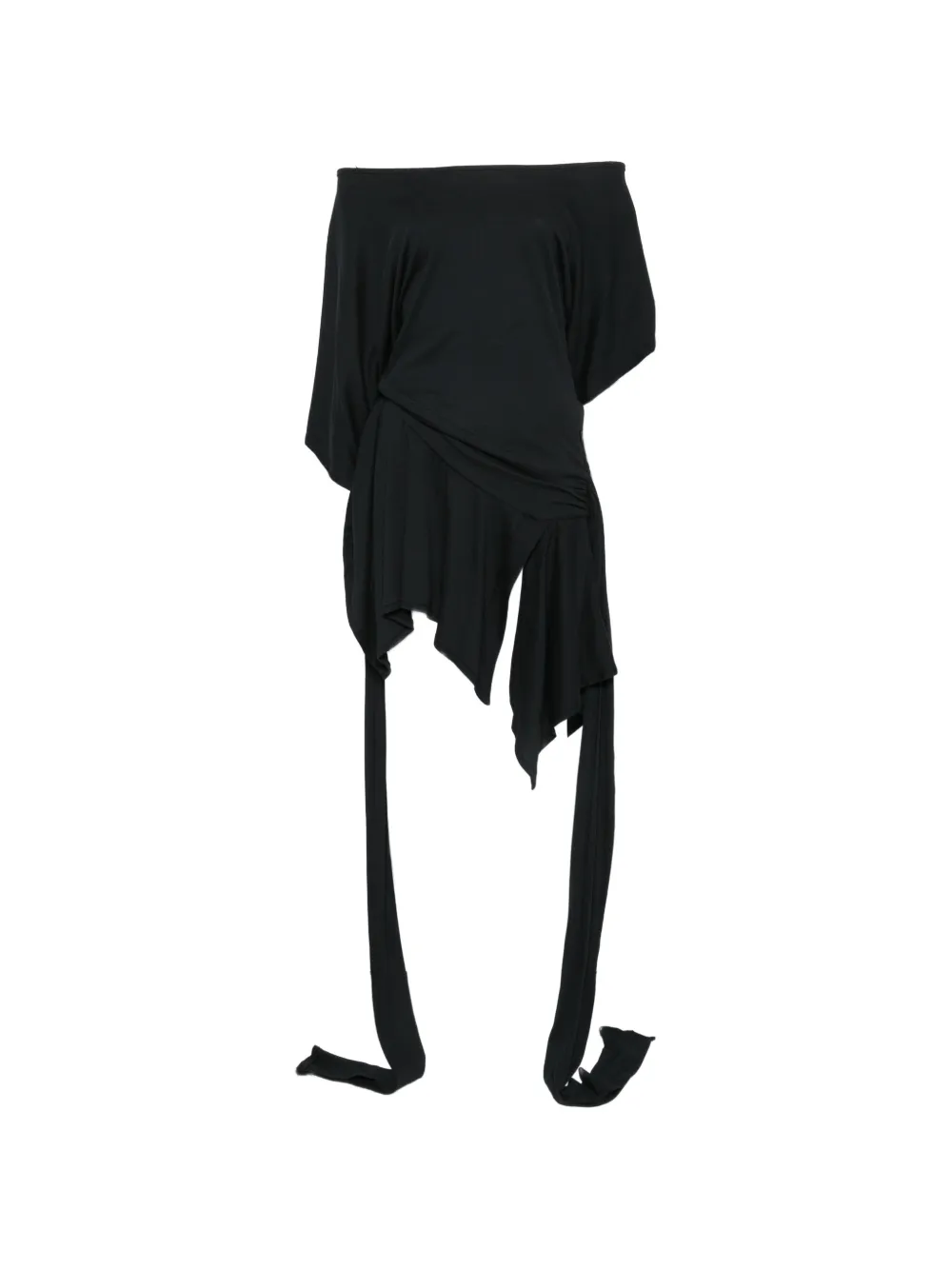 MISBHV Holywood Baby asymmetric midi dress - Nero