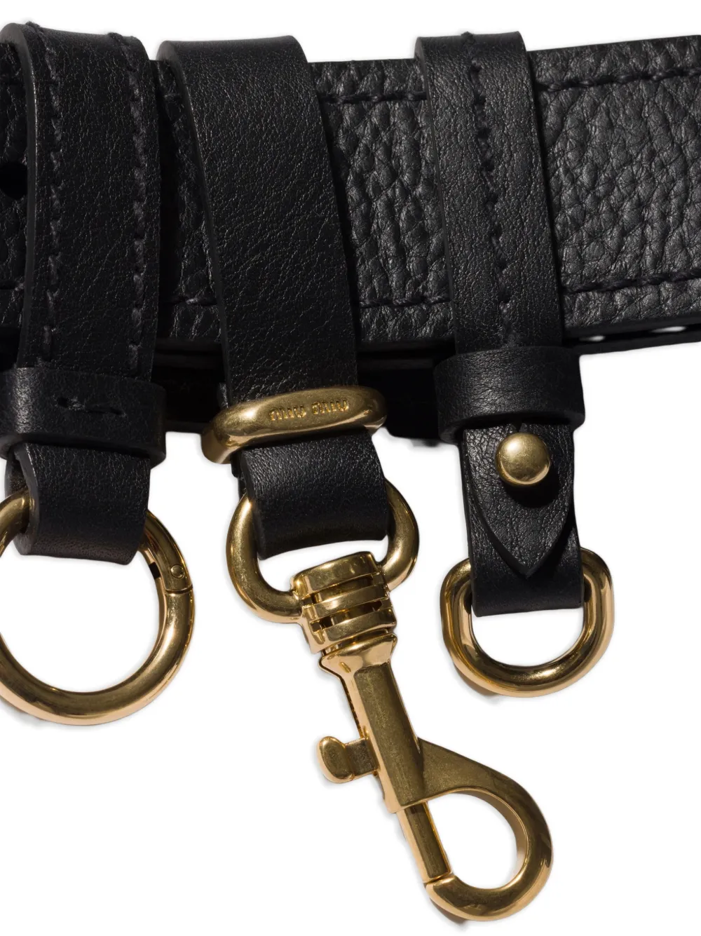  Miu Miu Leather Belt - Black 