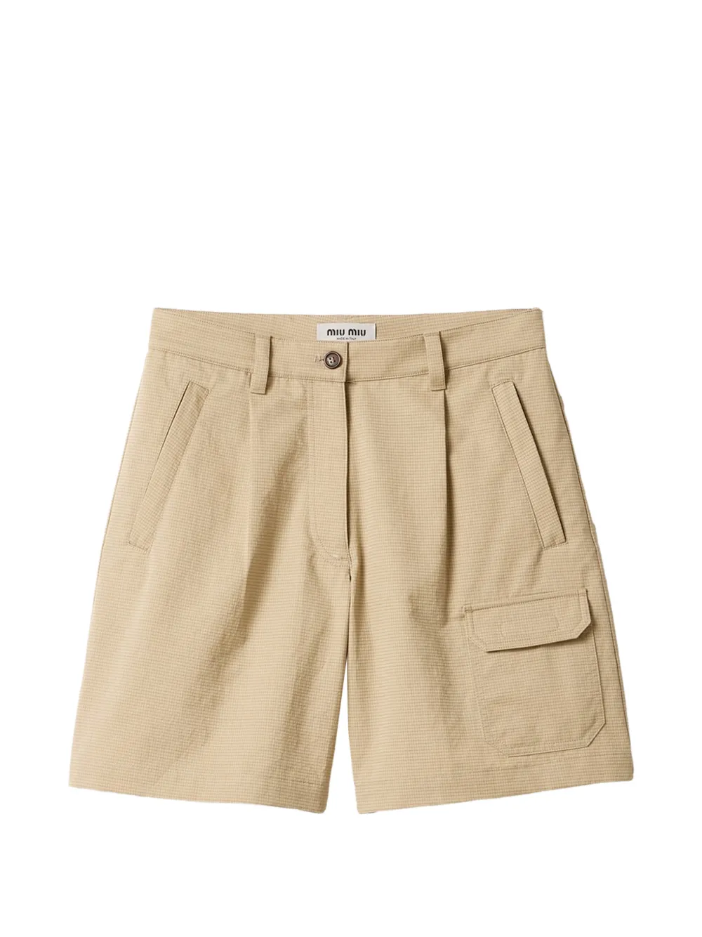 Miu Miu Shorts sartoriali con logo - Toni neutri