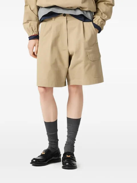 Miu Miu shorts de vestir con detalle del logo