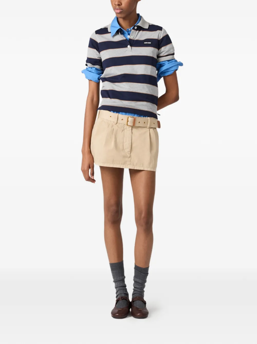 Miu Mini-rok met zak Beige