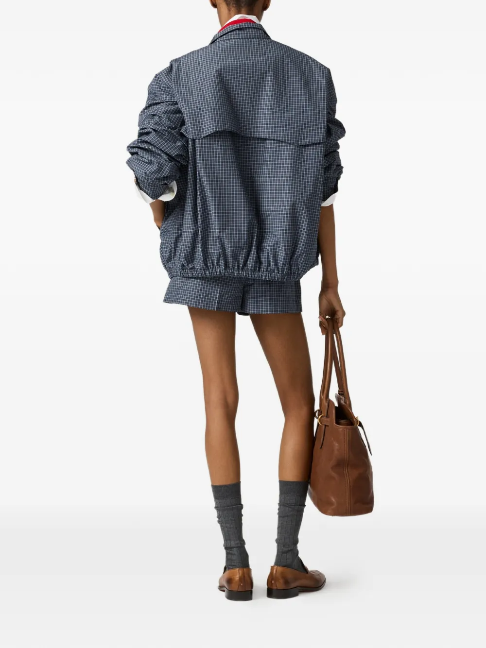 Miu Geruit jack Blauw
