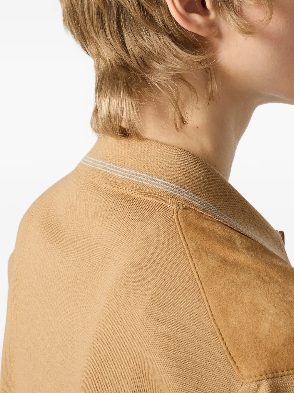 Miu Blouse met logodetail en knopen Bruin