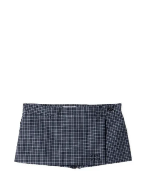 Miu Miu check-pattern mini skirt