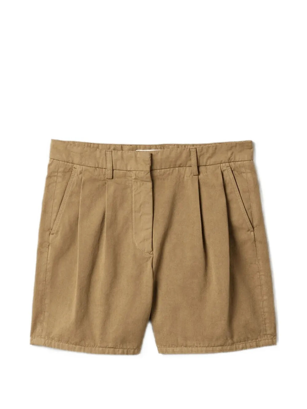 Miu Miu Shorts sartoriali con logo - Marrone