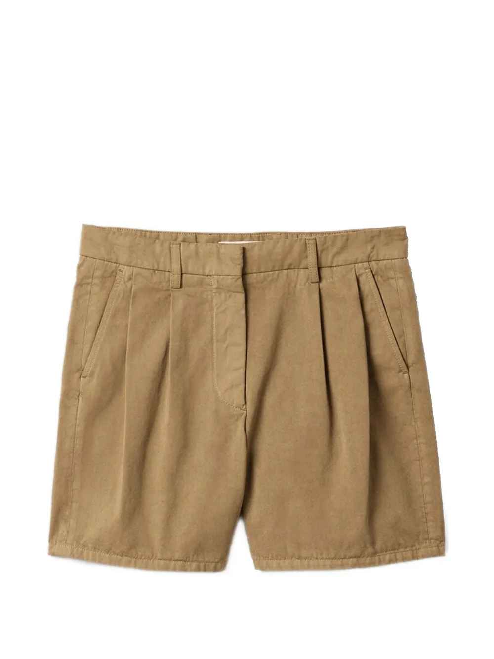 Miu Miu Shorts sartoriali con logo - Marrone
