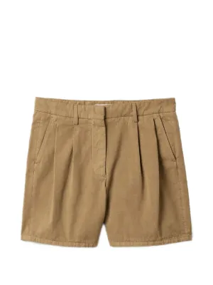 パンツ MIU MIU Wool Shorts Miu Miu テクニカルファブリック ショートパンツ | ブラウン | FARFETCH JP