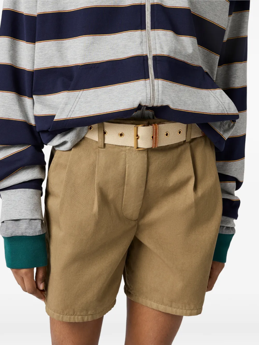 Miu Shorts met logo-detail Bruin