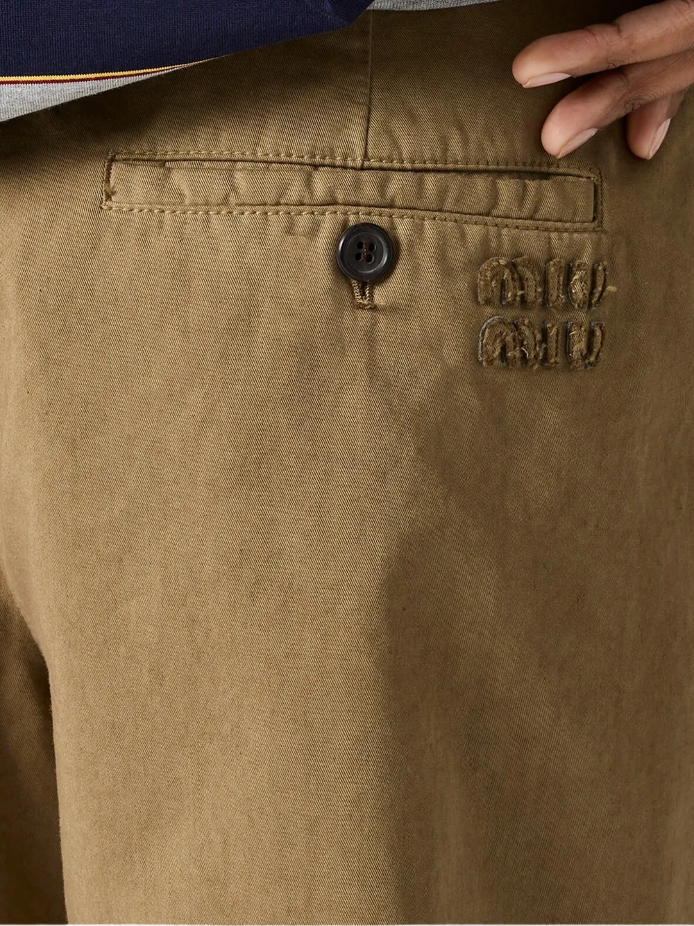 Miu Shorts met logo-detail Bruin