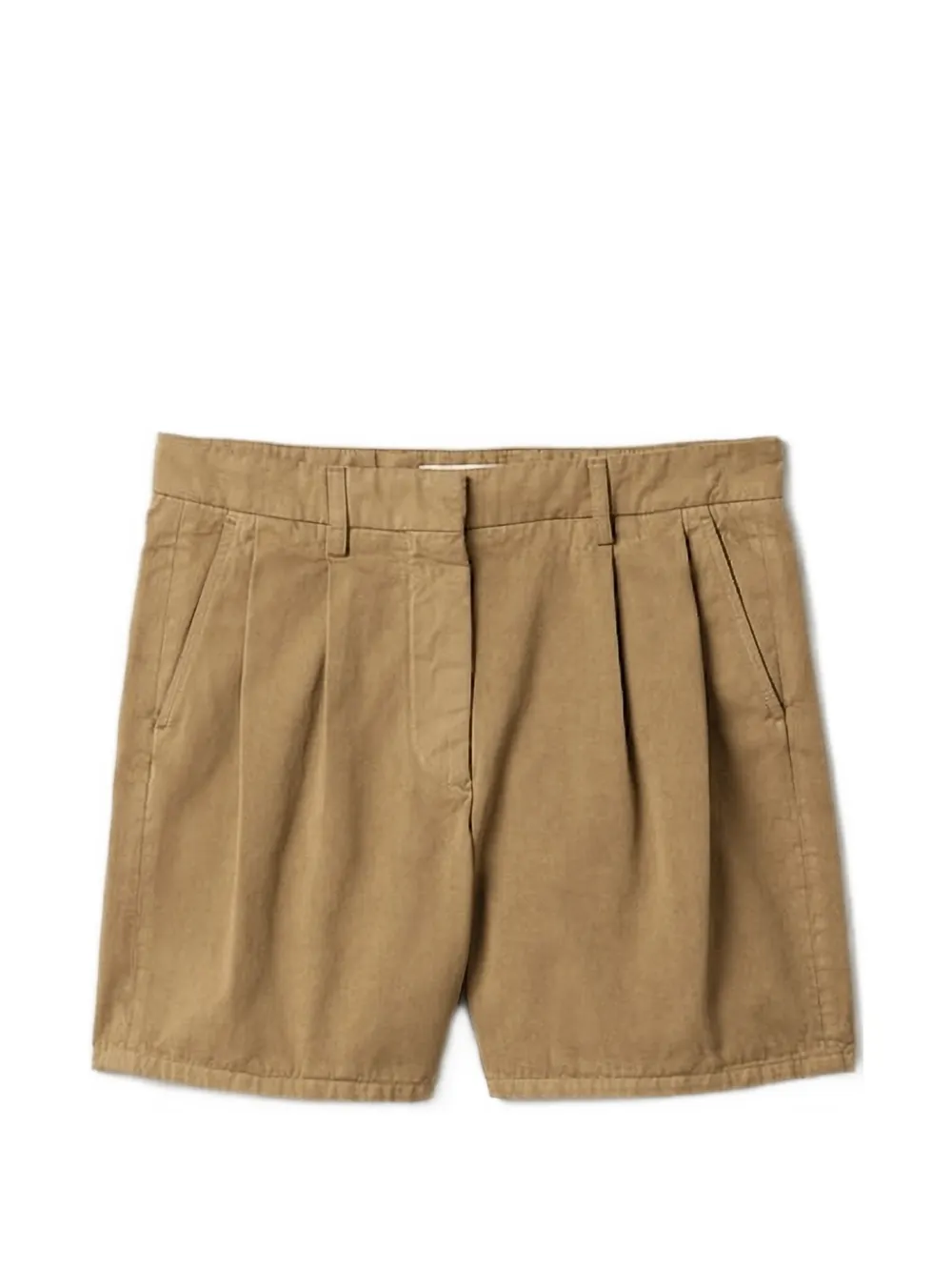 Miu Miu Shorts sartoriali con logo - Marrone