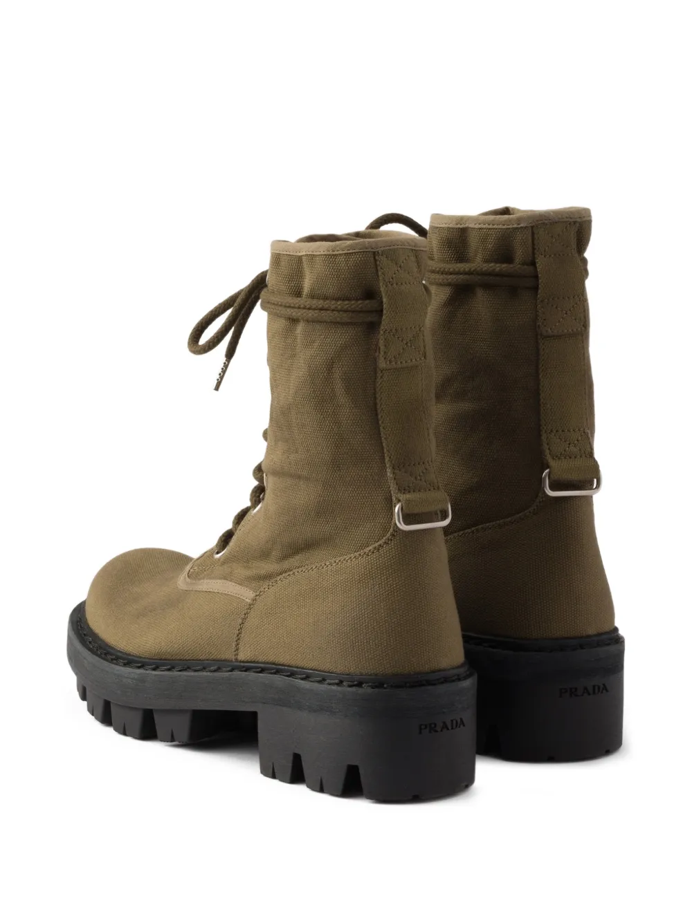 Prada Veterlaarzen met chunky zool Groen