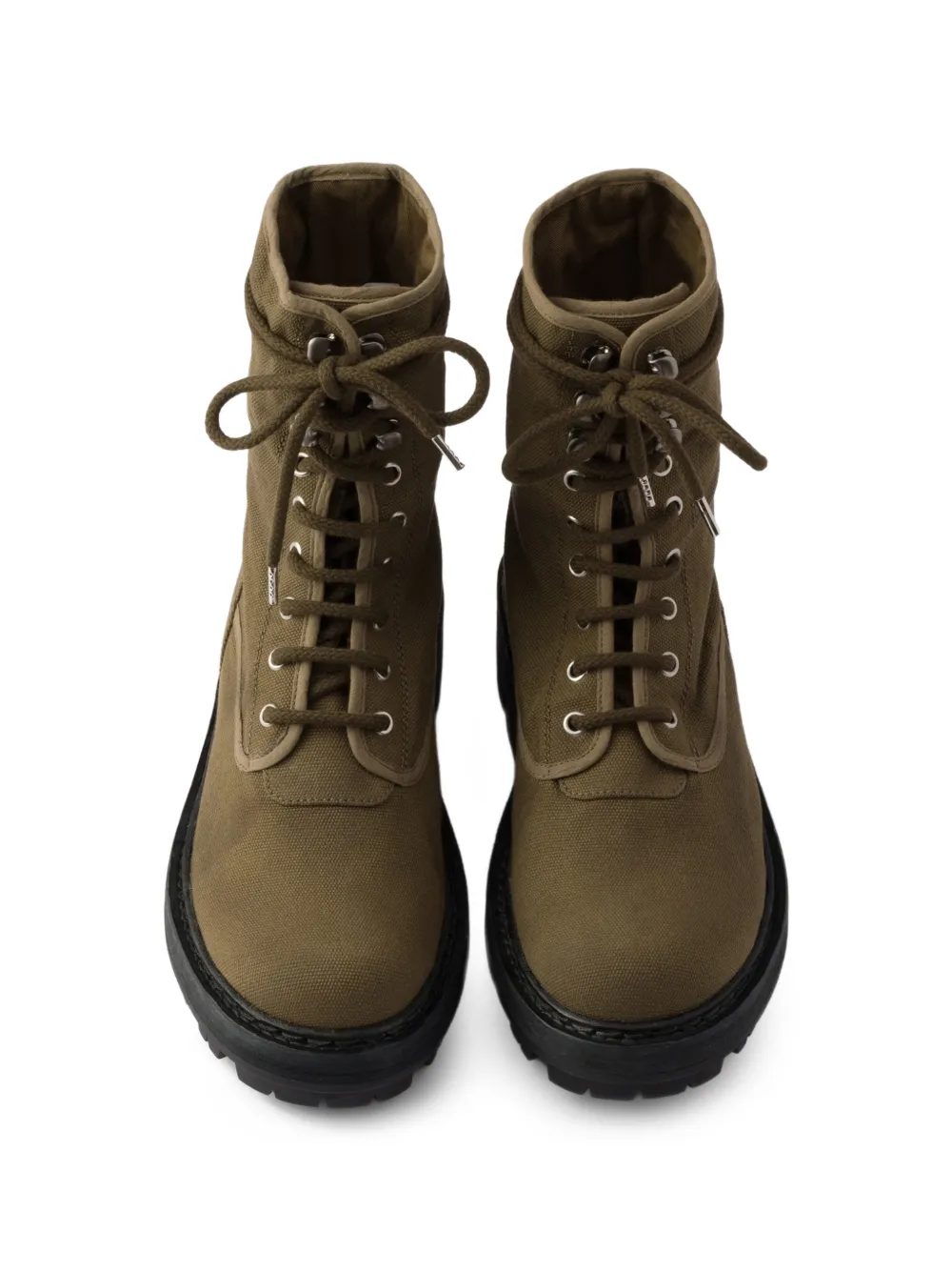 Prada Veterlaarzen met chunky zool Groen