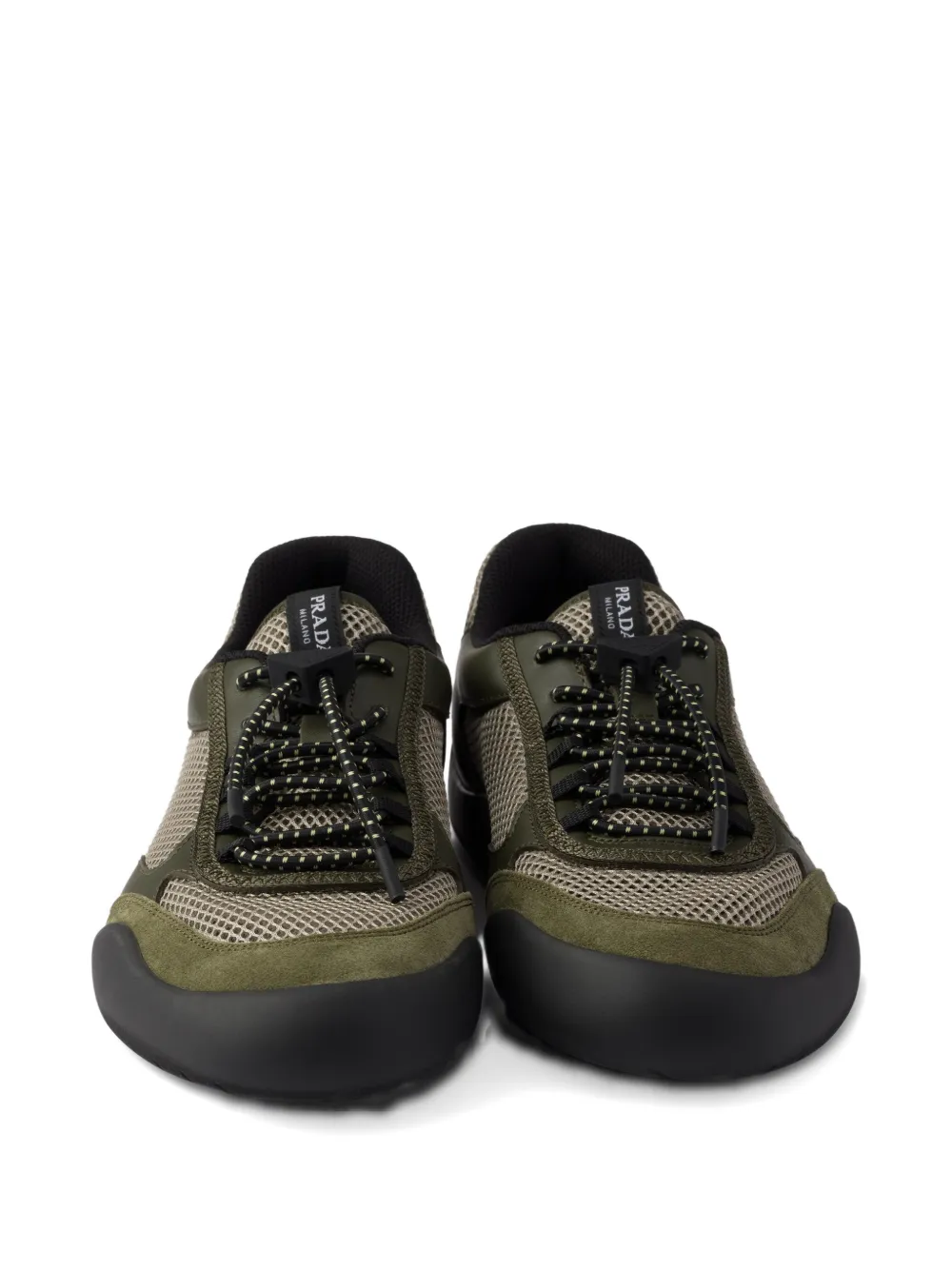 Prada Speedrock mesh sneakers Groen